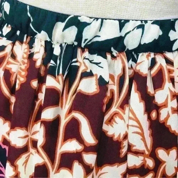 Rachel Roy Womens Floral Print Multicolored Handkerchief Hem Midi Skirt Size XXL - Picture 6 of 11